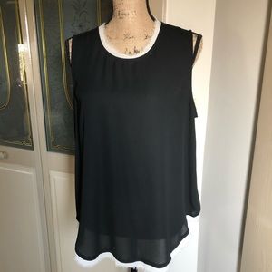 Womens Sleeveless Chiffon Polyester Blouse